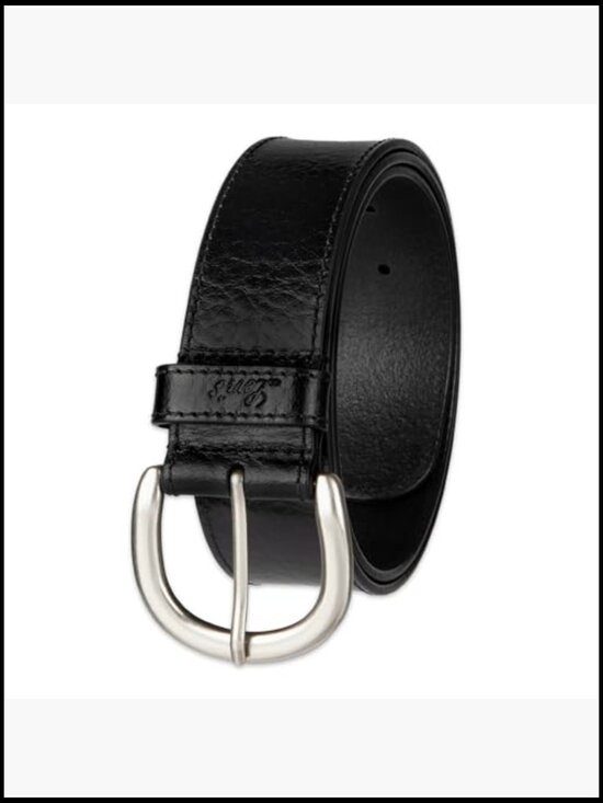Round Cut Edge Logo Loop Jean Belt 1.5 Inch Leather main image 6